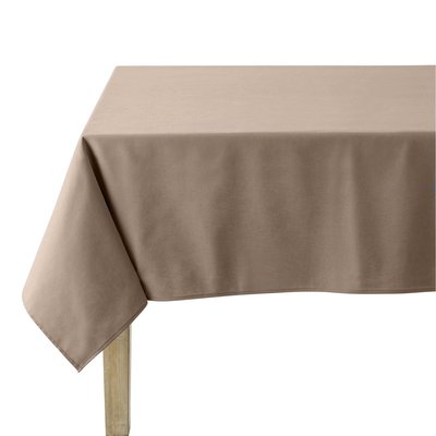 Nappe ronde unie en coton, traitée Teflon, Made in France, CAMBRAI COUCKE