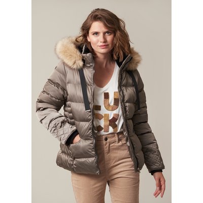 Doudoune marron femme capuche fourrure online