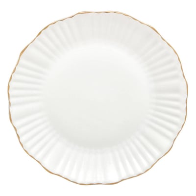 Lot de 6 assiettes plates rondes en porcelaine DAPHNE ATMOSPHERA