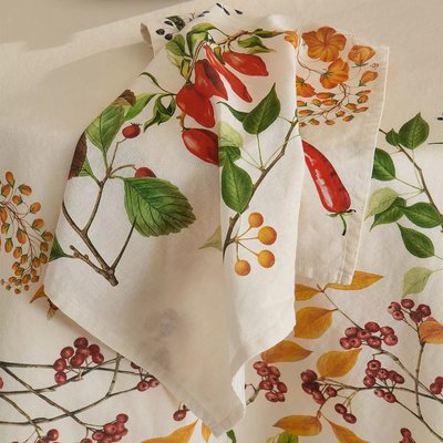 Serviette métis lin & coton lavé PIMENTS DOUX GARNIER THIEBAUT