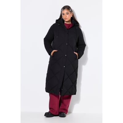 Manteau matelassé long, coupe en O, capuche STUDIO UNTOLD