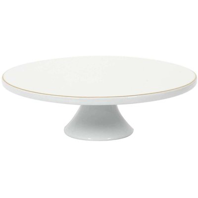 Support à gateau en porcelaine liseré doré CMP