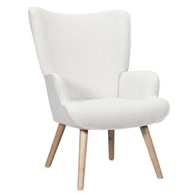 Fauteuil de salon en bouclette RHEA THE HOME DECO FACTORY