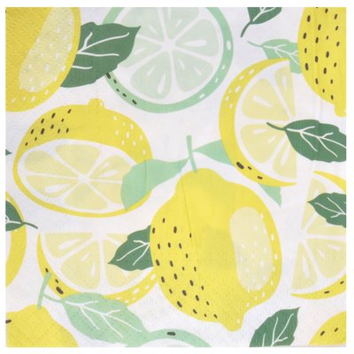Lot de 20 serviettes en papier Citrons delicieux DOUCEUR D'INTÉRIEUR