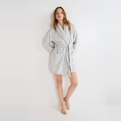 Peignoir court uni en polaire MONOPRIX