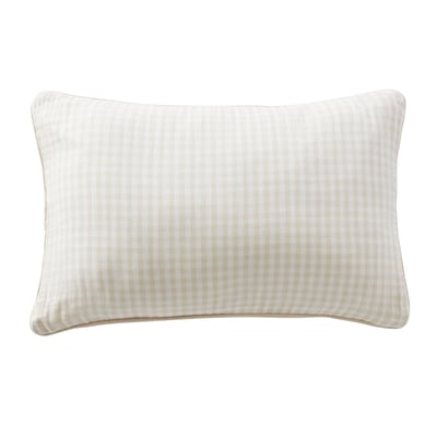 Coussin dehoussable en gaze de coton Vickie vichy EDEN