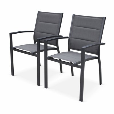 Chaise de jardin empilable aluminium (lot de 2) FAUTEUILS CHICAGO SWEEEK