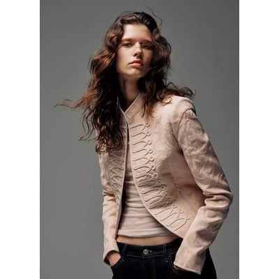 Veste en jacquard à brandebourgs MANGO