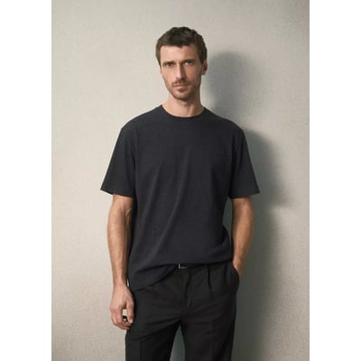 T-shirt coton mélangé cachemire regular fit MANGO MAN