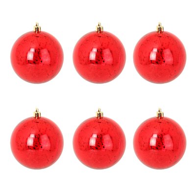Set de 6 boules de noel effet craquele DOUCEUR D'INTÉRIEUR