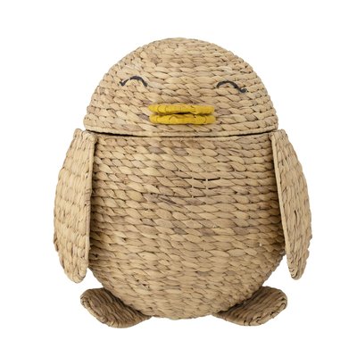 Panier de rangement avec couvercle Pingo nature jacinthe d'eau BLOOMINGVILLE