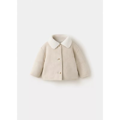 Manteau suédine en imitation mouton MANGO BABY