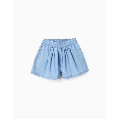 Short avec Franges en Jean Léger ZIPPY