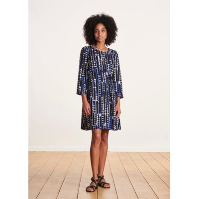 Robe courte à imprimé manches 3/4 LA FEE MARABOUTEE