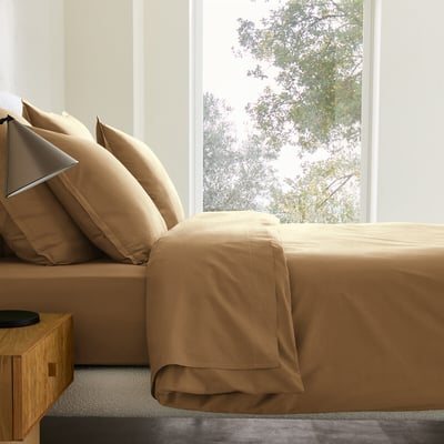 Housse de couette en percale de coton lavé 120 fils, SABBAL AM.PM