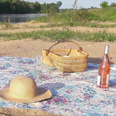 Nappe enduite ronde ou ovale REFLETS FLEUR DE SOLEIL
