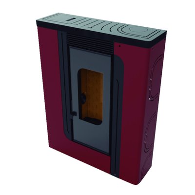 FM Poêle à granulés BP-300K 9,5kW Rouge-Noir FM BIOMASA
