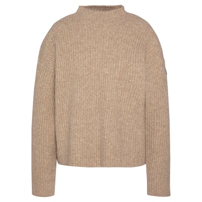 Pull col montant en maille côtelée SCHOTT