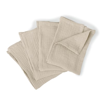 Lot de 4 serviettes de table gaze de coton ALMA Made in Europe FEBRONIE
