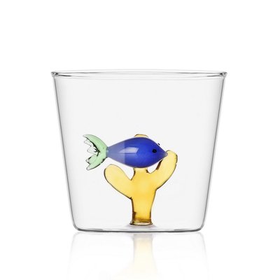 Verre à eau poisson Marine Garden  Blue Fish ICHENDORF