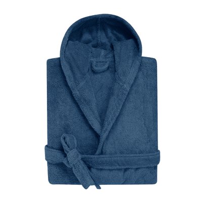 Peignoir capuche 100% Coton BIO, DOUCEUR NATURE BLANC CERISE