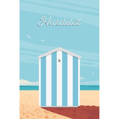 Tableau Mural Illustration Hardelot PLAGE CEANOTHE