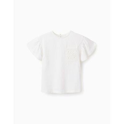T-shirt avec Volants et Poche en Crochet ZIPPY