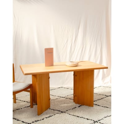 Table à manger en hêtre massif Karla N°1314 - Bon état DEBONGOUT