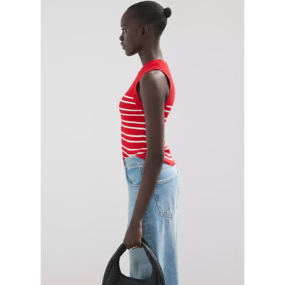 Top maille à rayures MANGO