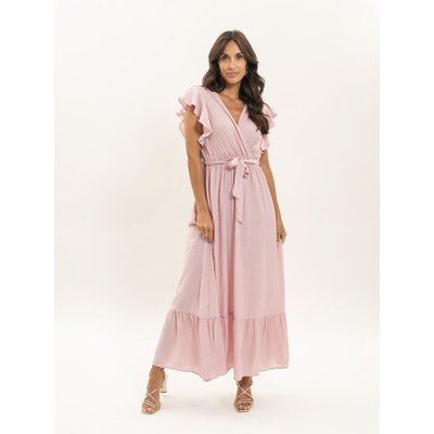 Robe Longue Cache-coeur Avec Ceinture Iteria DONA LISA