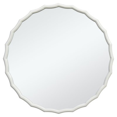 Miroir rond décoratif ondulé en bois H76 SIA DECO