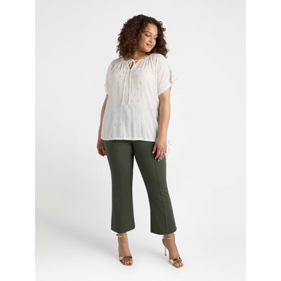 Blouse en crépon à imprimé coups de pinceau dorés FIORELLA RUBINO