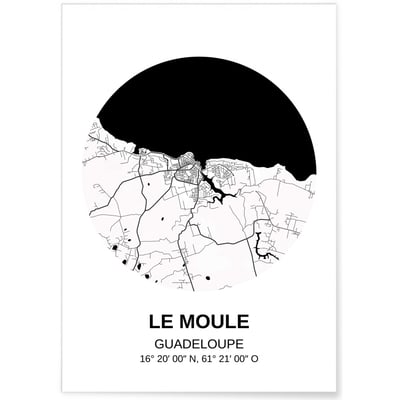 Affiche Carte Le Moule L'AFFICHERIE
