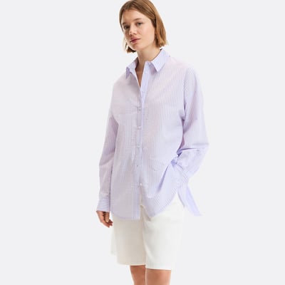 Chemise rayée à liens à nouer au dos LA REDOUTE COLLECTIONS