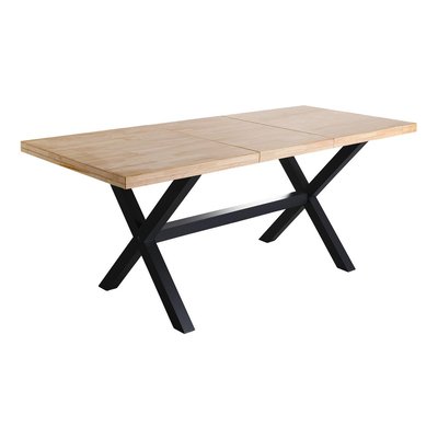 Table repas extensible en bois et acier - LOFT MATHI DESIGN