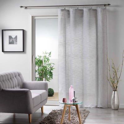 Voilage anneaux 140x240cm Milza gris EDEN