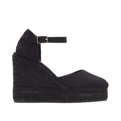 Espadrilles compensées à bride cheville et talon tressé CAROL EXTRA PLATFORM CASTANER