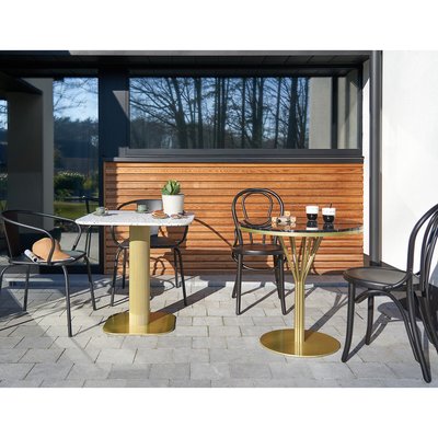 Table de jardin marbre et métal acier, Bistro LA REDOUTE INTERIEURS