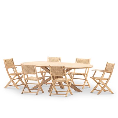 Salon de jardin, 6 chaises, SIENA & SERENA DEFORA HOME