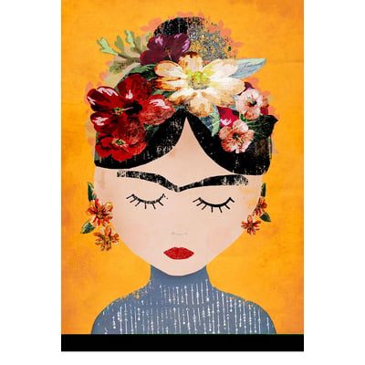 Tableau art frida kalho et sa couronne HEXOA