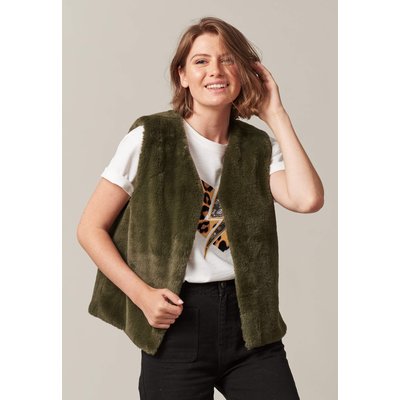 Veste fausse fourrure verte femme La Redoute