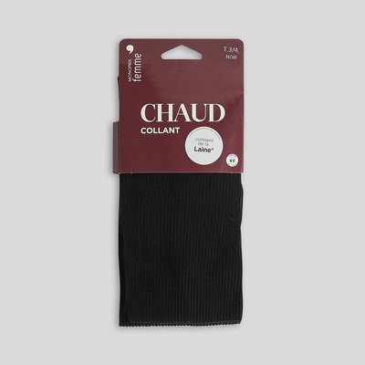 Collant laine noir La Redoute