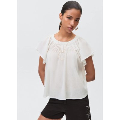 Blouse plis coton MANGO TEEN