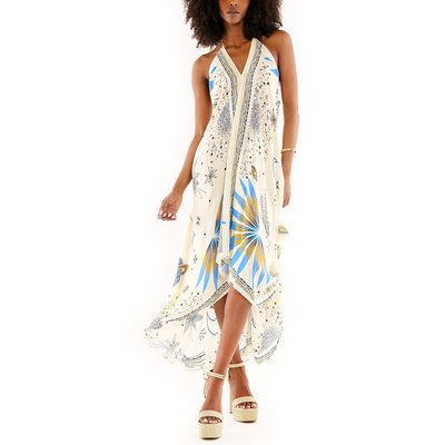 Robe de plage dos nu longue imprimé VOILA COMETE WILD