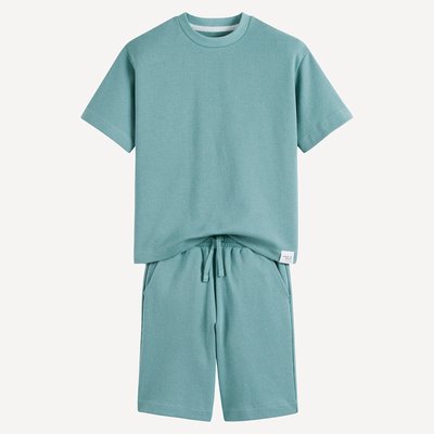 Ensemble t-shirt et short en nid d'abeille LA REDOUTE COLLECTIONS