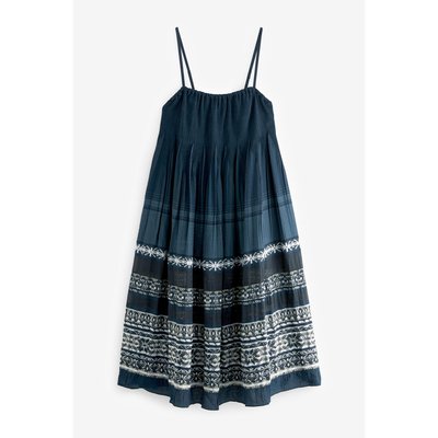 Robe a volants superposes bleu La Redoute