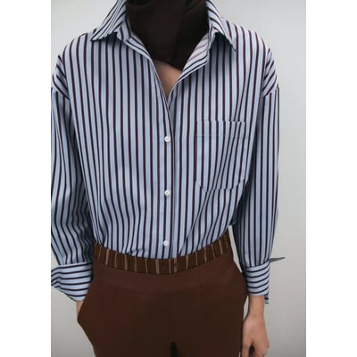 Chemise coton rayures MANGO