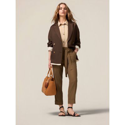 Pantalon chino réalisé en tissu mélangé lin OLTRE
