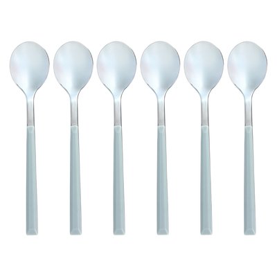 Lot de 6 cuillères à café en acier inoxydable, COLORAMA NOVASTYL