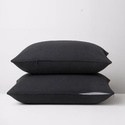 Lot de 2 Taies d'oreiller 2 en 1 - Alèse absorbante intégrée - Coloris Sable DODO